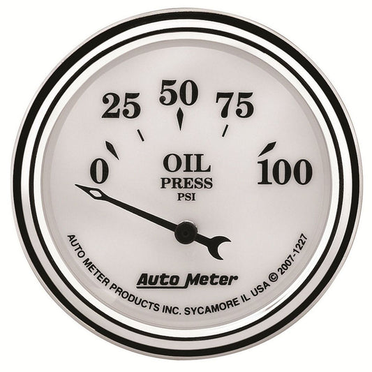 Autometer Old Tyme 2-1/16in Oil Pressure Gauge 0-100PSI Electric AU1227
