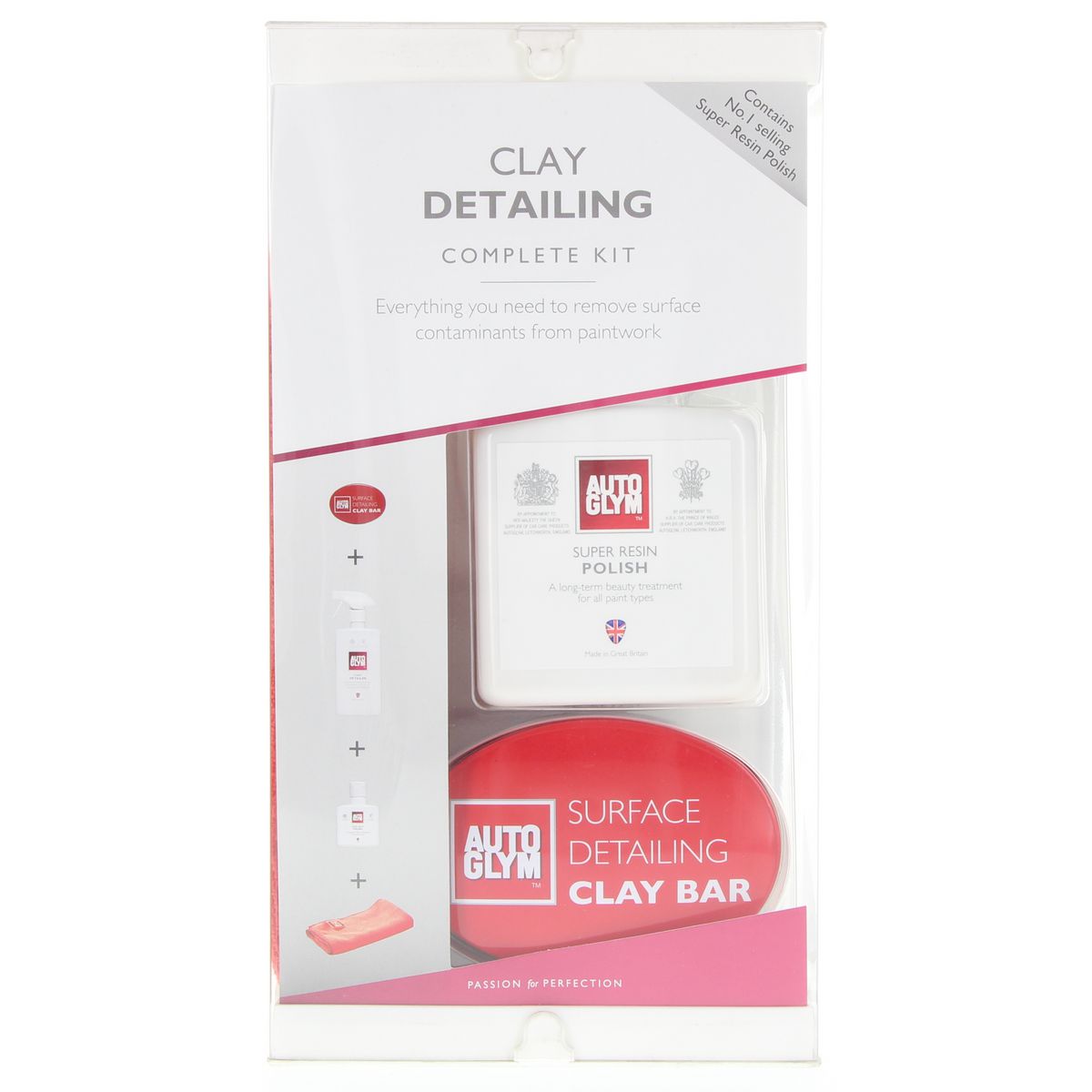 Autoglym Surface Detailing Clay 4Pc Kit AURCBKIT AURCBKIT