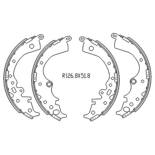 RDA Brake Shoe Set Rear R1996
