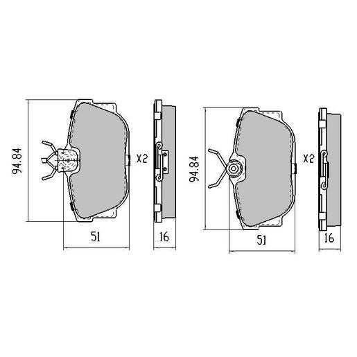RDA GP Max Brake Pad Set Rear RDB1947