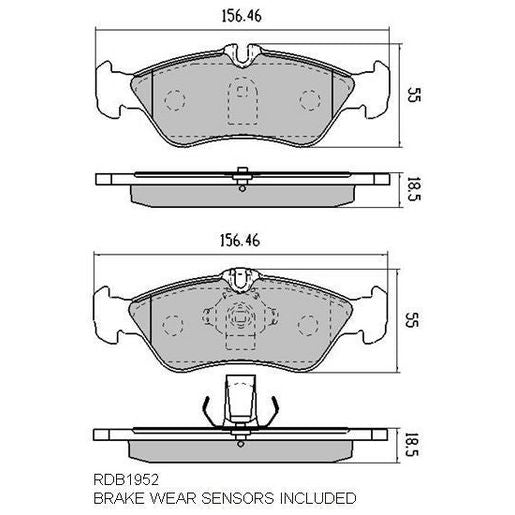 RDA GP Max Brake Pad Set Rear RDB1952