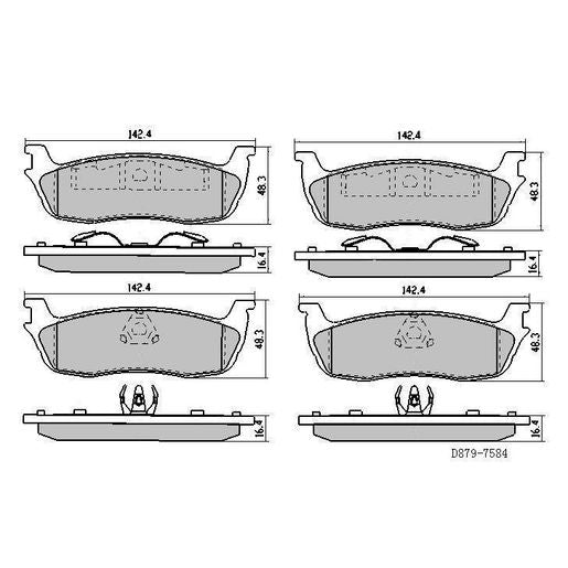 RDA GP Max Brake Pad Set Rear RDB1957