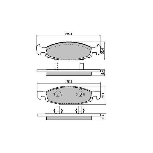 RDA GP Max Brake Pad Set Front RDB1978