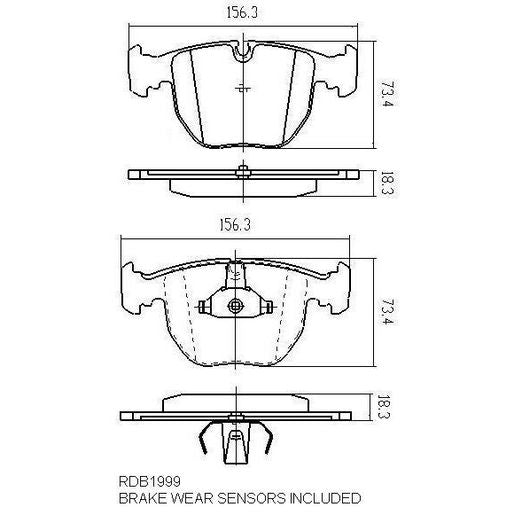 RDA GP Max Brake Pad Set Front RDB1999