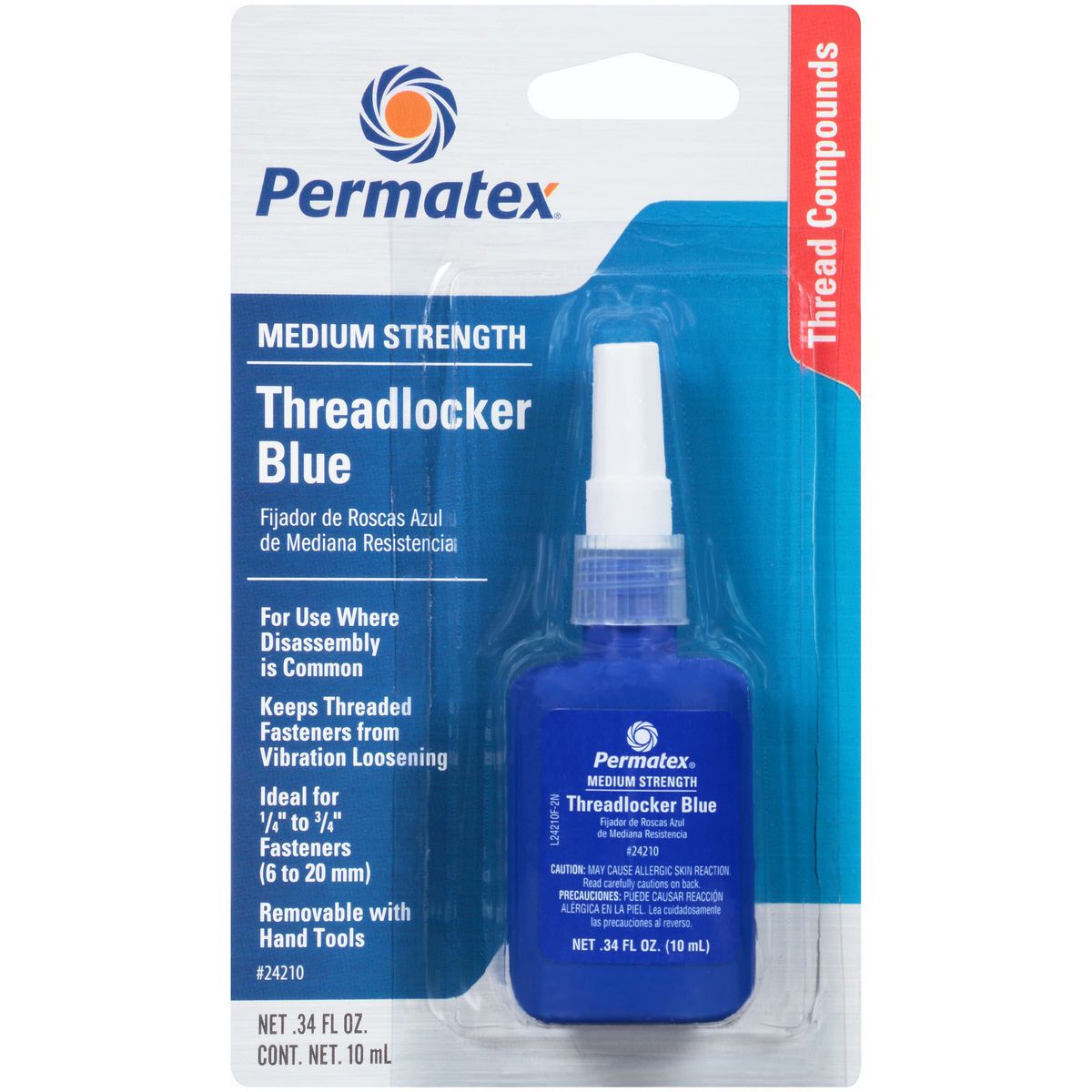 Permatex Threadlocker Blue Medium Strength 10ml