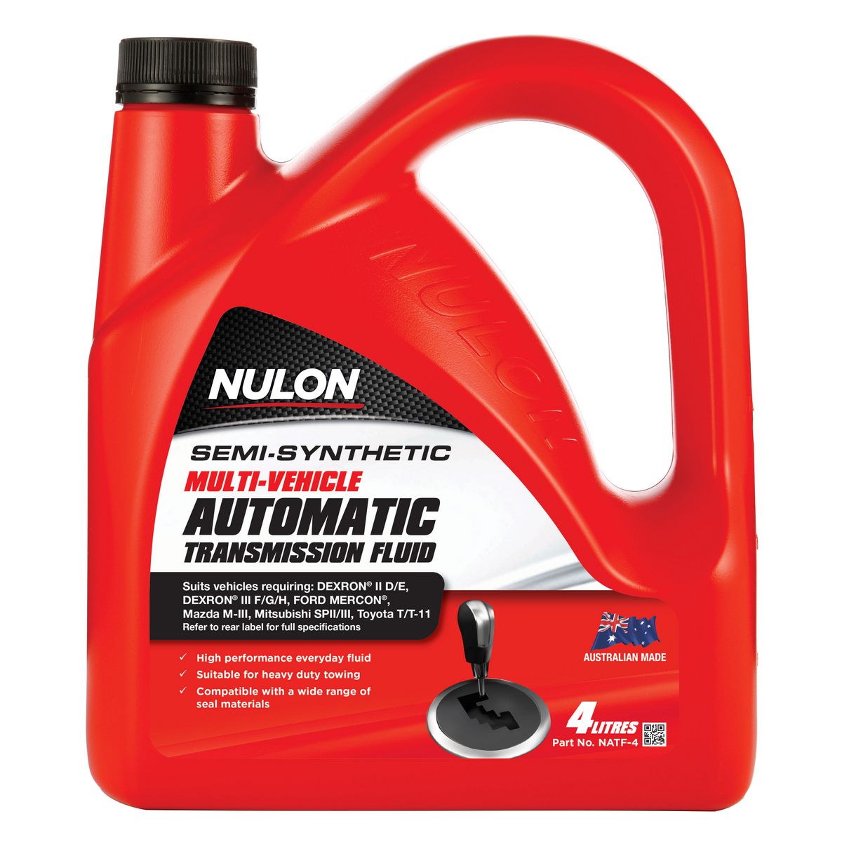 Nulon Automatic Transmission Fluid Semi Synthetic 4L