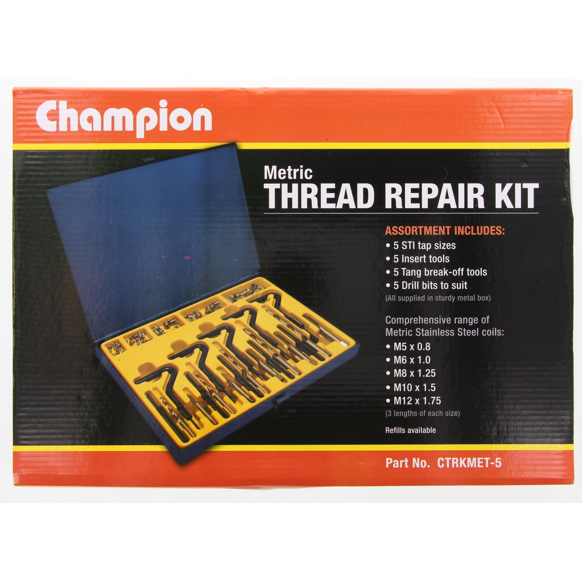 Champion Fasteners Thread Repair Kit CTRKMET-5