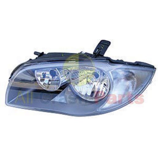 APG All Crash Halogen Black Head Lamp Passenger Side Certified suits BMW 1 Series 2007 to 2009 EGA-21031LHQ