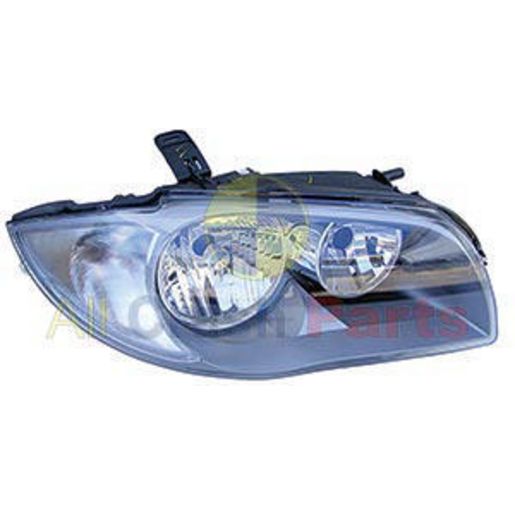 APG All Crash Halogen Black Head Lamp Drivers Side Certified suits BMW 1 Series 2007 to 2009 EGA-21031RHQ