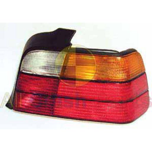 APG All Crash Black Red/Amber/Clear Tail Lamp Drivers Side Certified Suits BMW 3 Series E36 1991 to 1996 ETC-21040RHQ