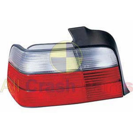APG All Crash Black Red/Clear Tail Lamp Passenger Side Certified Suits BMW 3 Series E36 Sedan 1997 to 2000 ETC-21041LHQ