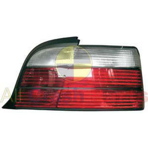 APG All Crash Black Red/Clear Tail Lamp Drivers Side Certified Suits BMW 3 Series E36 Coupe 1997 to 2000 ETC-21043RHQ