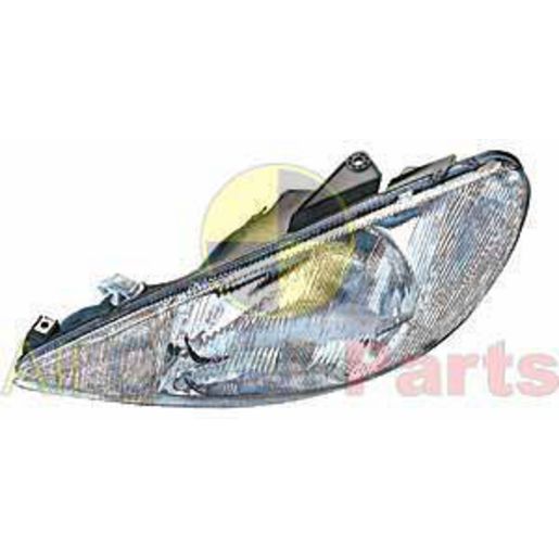 APG All Crash Halogen Electric Adjust Head Lamp Passenger Side Certified Suits Peugeot 206 XR 1999 to 2006 PWB-21030LHQ