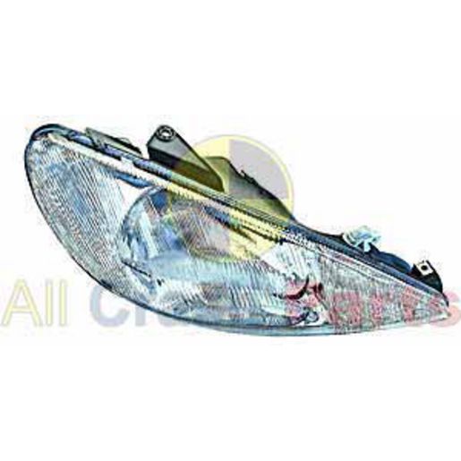 APG All Crash Halogen Electric Adjust Head Lamp Drivers Side Certified Suits Peugeot 206 XR 1999 to 2006 PWB-21030RHQ