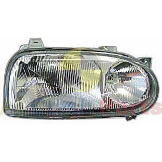 APG All Crash Twin Reflector Head Lamp Passenger Side Certified Suits Volkswagen Golf GTi MK 3 1994 to 1998 VGD-21030LHQ