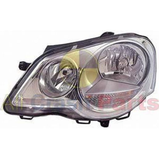 APG All Crash Halogen Head Lamp Passenger Side Certified Suits Volkswagen Polo 9N 2005 to 2010 VOD-21030LHQ