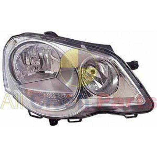 APG All Crash Halogen Head Lamp Drivers Side Certified Suits Volkswagen Polo 9N 2005 to 2010 VOD-21030RHQ