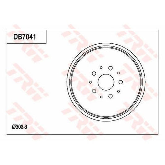 TRW Drum Brake Single 303.3mm DB7041