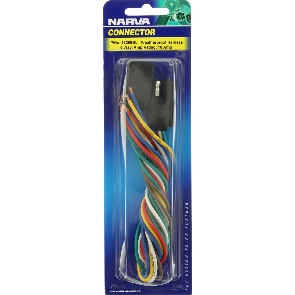 Narva Connector 6 Way Weatherproof 56296BL