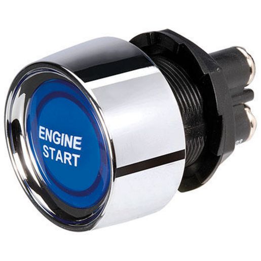 Narva Blue LED Push Button Start Switch 12V 50A 60097BL