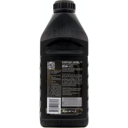 Penrite Diesel Fx Diesel 15W-40 Ci-4 Plus-Sl Engine Oil 1L