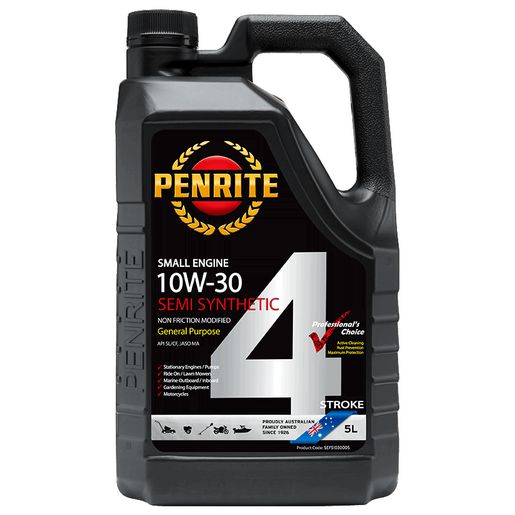 Penrite Small Engine 10W-30 4 Stroke Semi-Synthetic Engine Oil 5L SEFS1030005