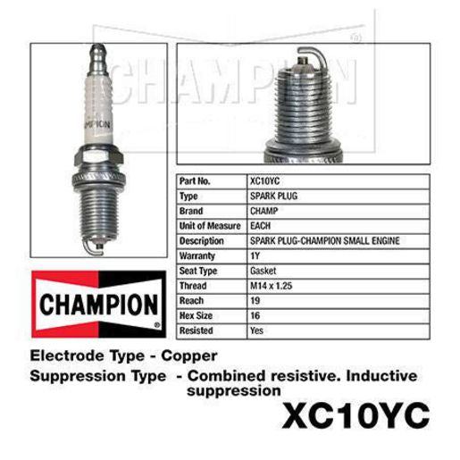 Champion Small Engine Spark Plug XC10YC