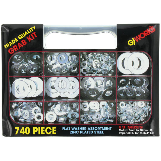 GJ Works Flat Washer Grab Kit 740pc GKA740