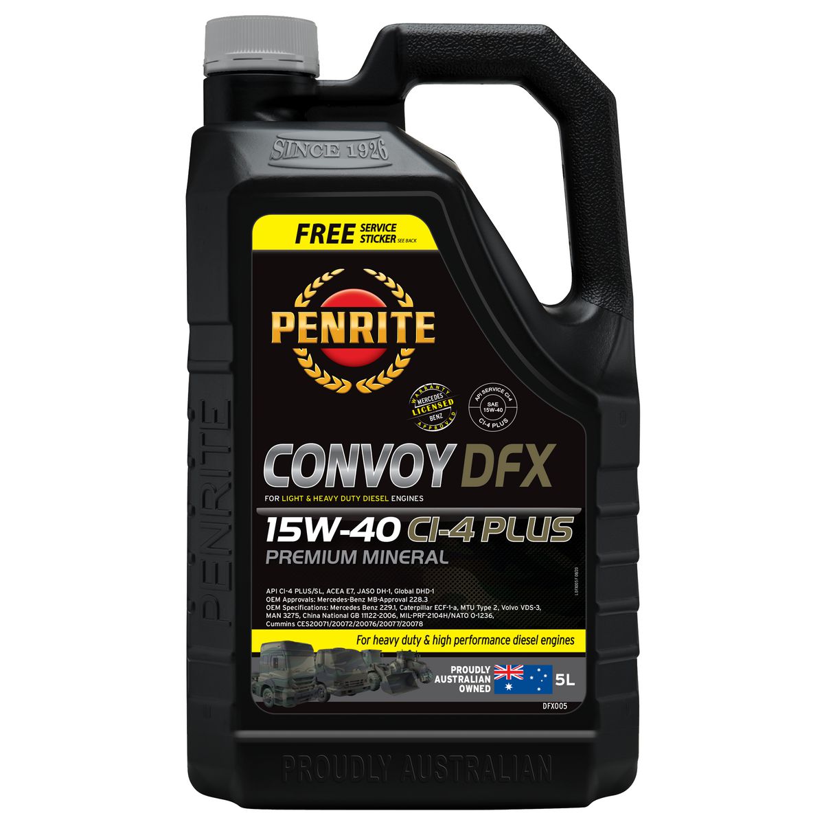 Penrite Diesel Fx Diesel 15W-40 Ci-4 Plus-Sl Engine Oil 5L