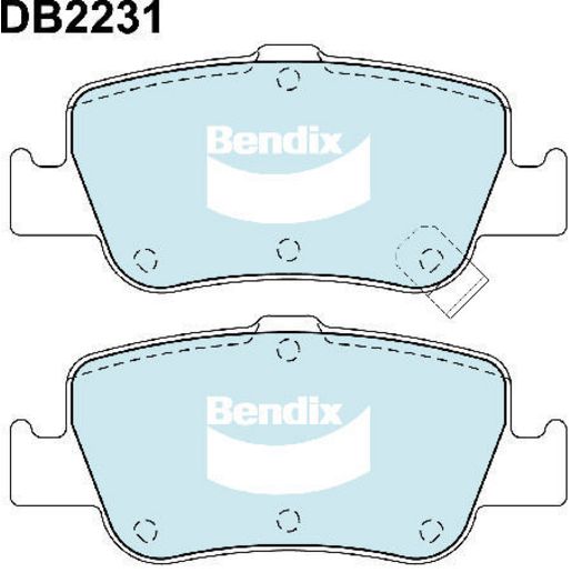 Bendix General CT Brake Pad Set Rear DB2231 GCT
