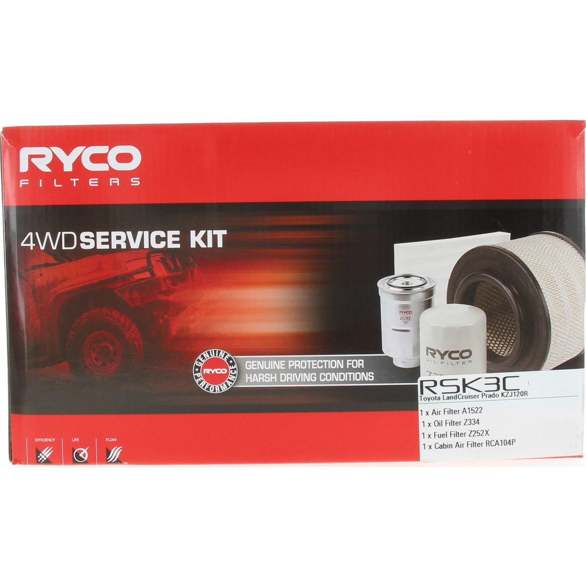 Ryco Filter Service Kit 4x4 RSK3C