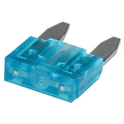 HELLA Mini Blade Fuse 15A Blue 10 Pack 8774MINI