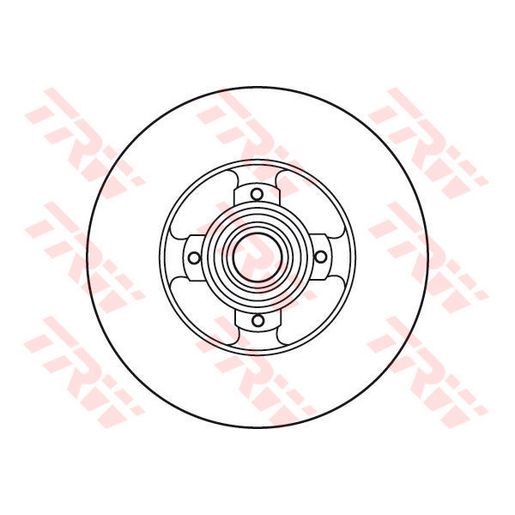 TRW Brake Rotor 268mm Rear DF6128BS