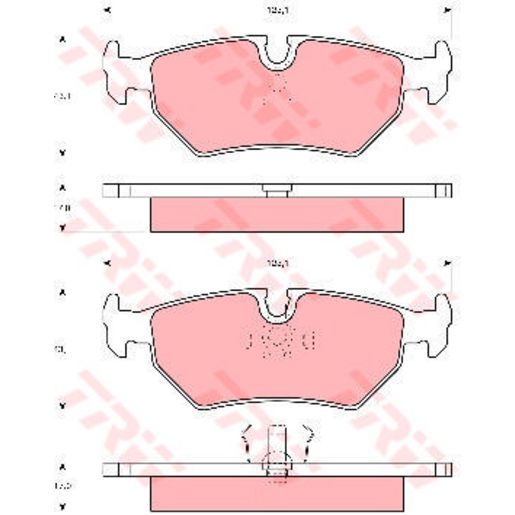 TRW Cotec Brake Pad Set Rear GDB1109