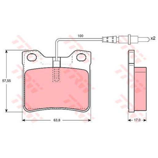 TRW Cotec Brake Pad Set GDB1289
