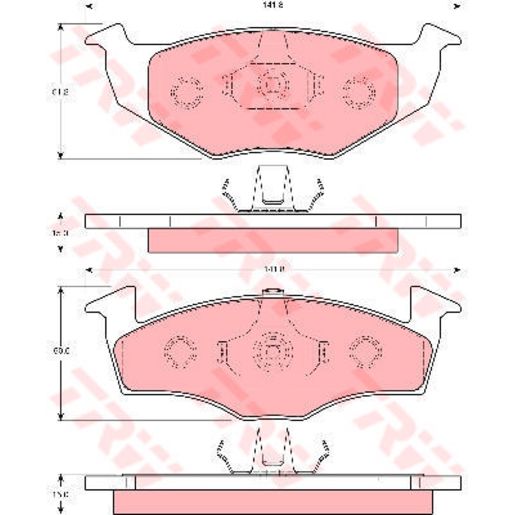 TRW Cotec Brake Pad Set Rear GDB1306