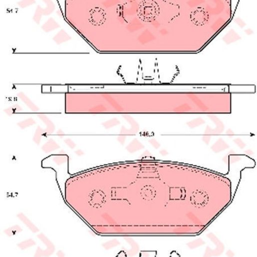 TRW Brake Pad Set GDB1357