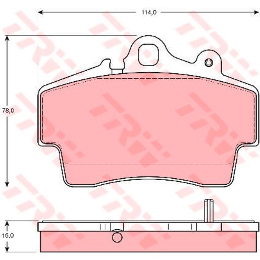 TRW Cotec Brake Pad Set Front GDB1394