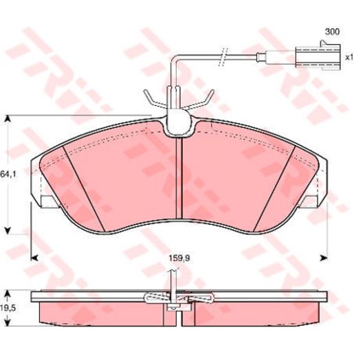 TRW Cotec Brake Pad Set Front GDB1426