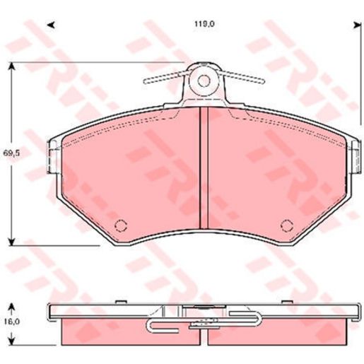 TRW Cotec Brake Pad Set GDB1437