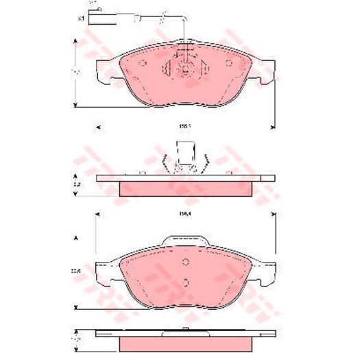 TRW Cotec Brake Pad Set GDB1444