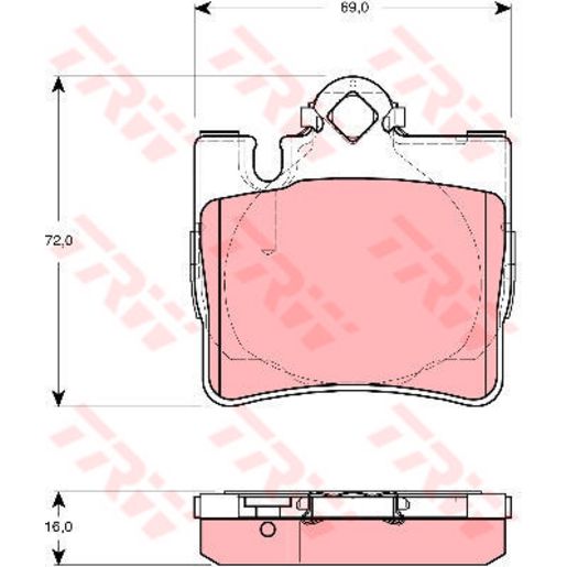 TRW Cotec Brake Pad Set Front GDB1455