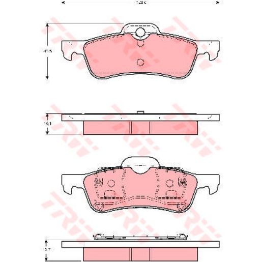 TRW Cotec Brake Pad Set Rear GDB1477