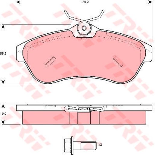 TRW Cotec Brake Pad Set Front GDB1496