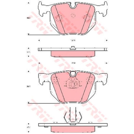 TRW Cotec Brake Pad Set Rear GDB1499