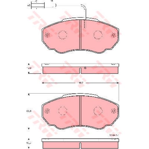 TRW Brake Pad Set With Sensor GDB1517