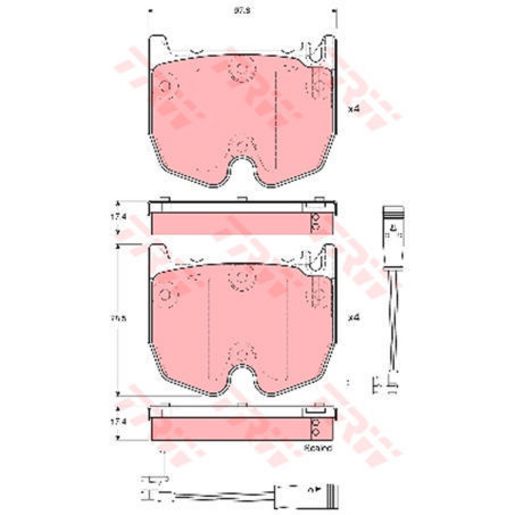 TRW Cotec Brake Pad Set GDB1599