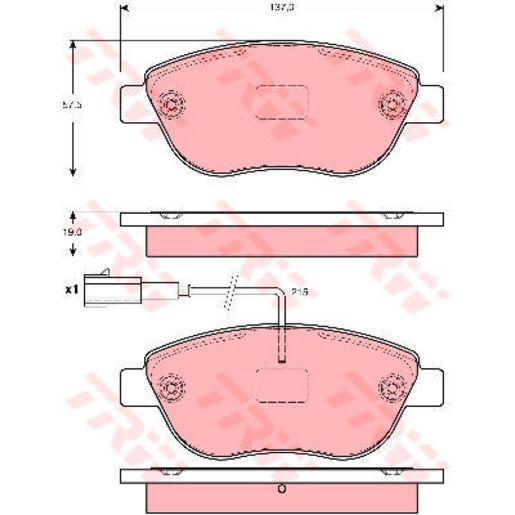 TRW Cotec Brake Pad Set GDB1655