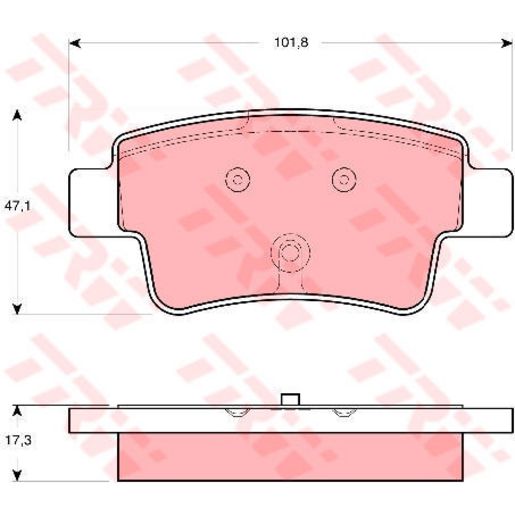 TRW Cotec Brake Pad Set Rear GDB1656