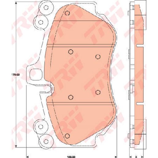 TRW Cotec Brake Pad Set GDB1764